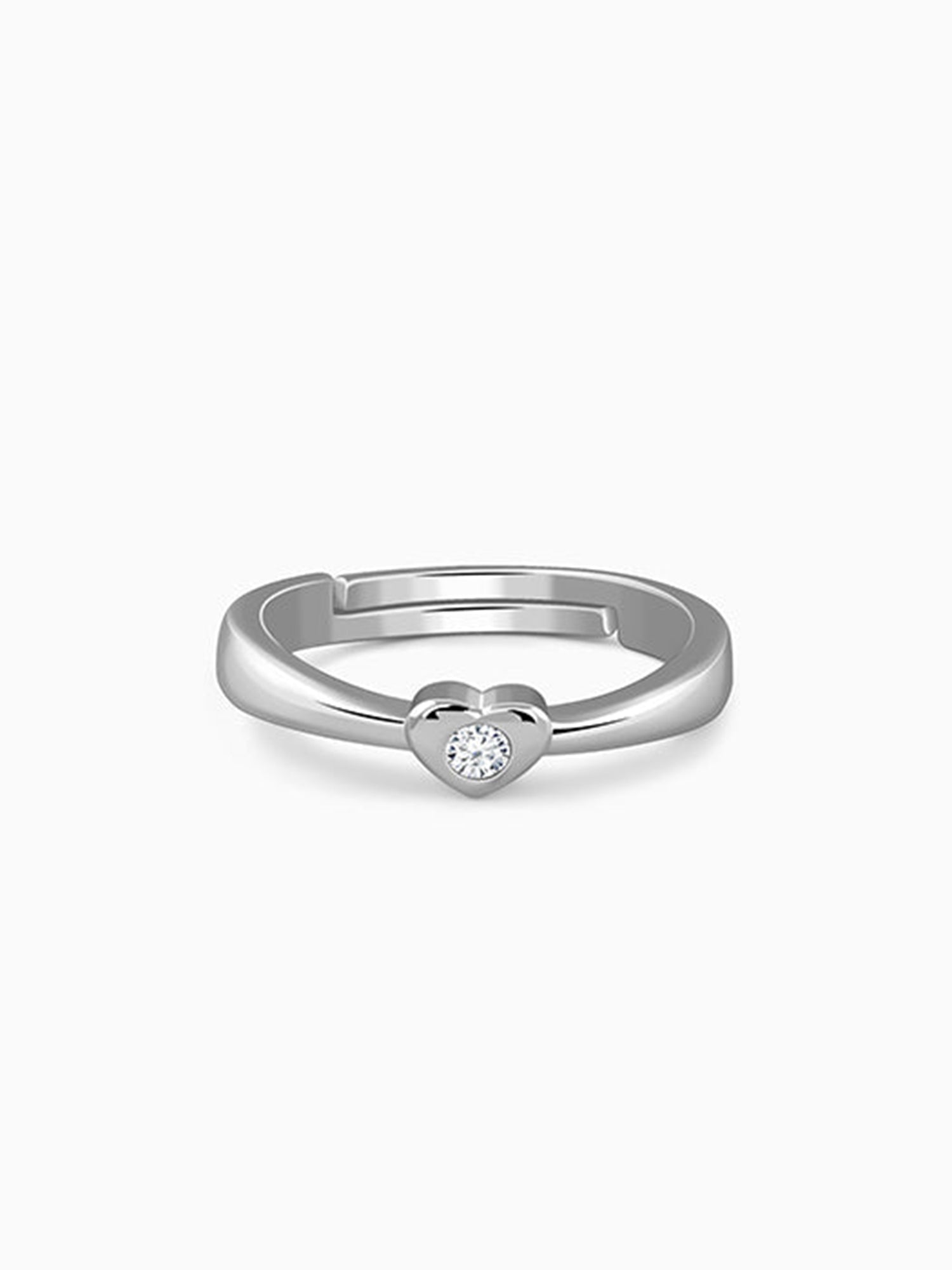 Silver Heartbeam Ring