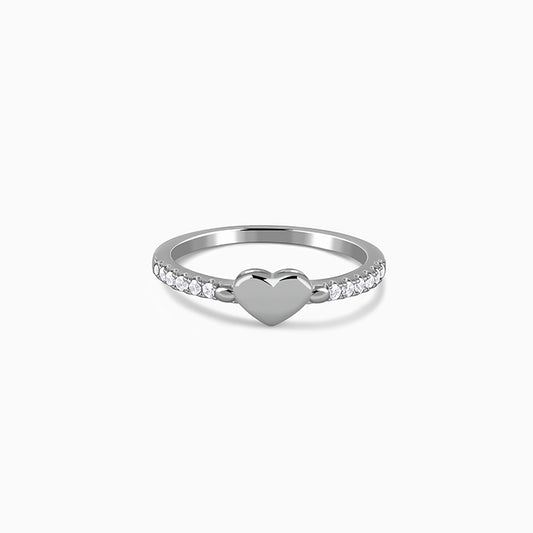 Silver Love-coded Ring