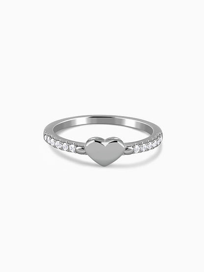Silver Love-coded Ring