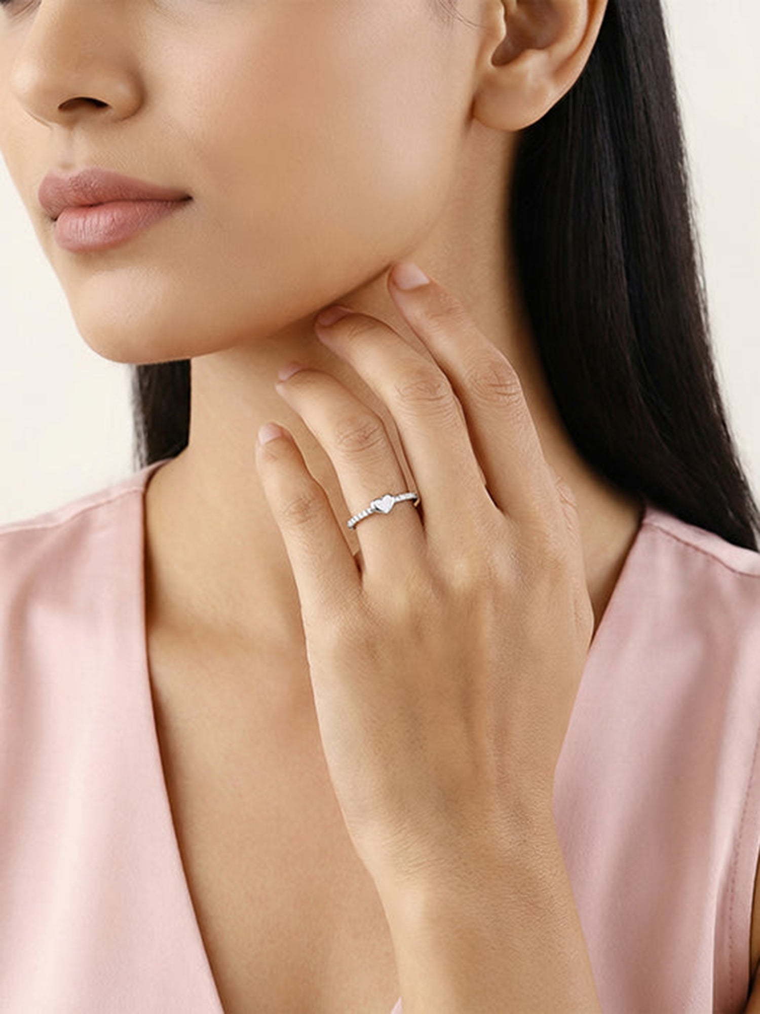 Silver Love-coded Ring