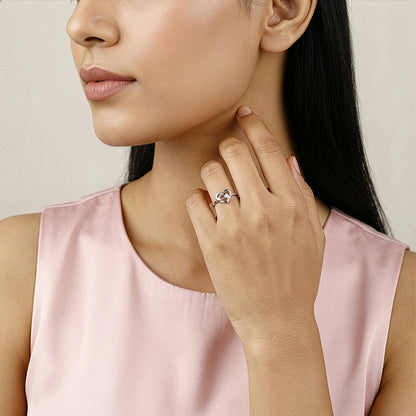 Silver Delulu In Love Ring