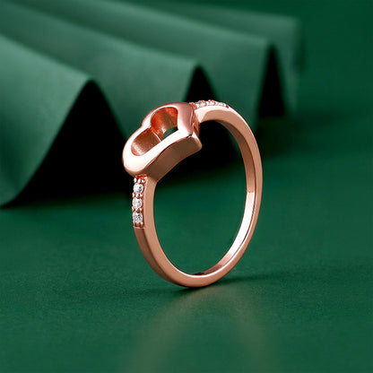 Rose Gold Velora Heart Ring (Size 12)