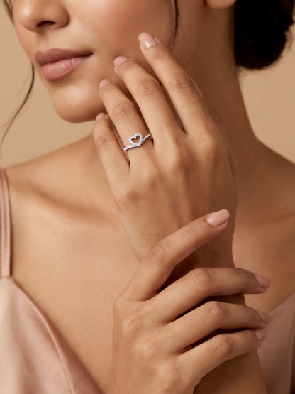 Silver Celeste Love Ring