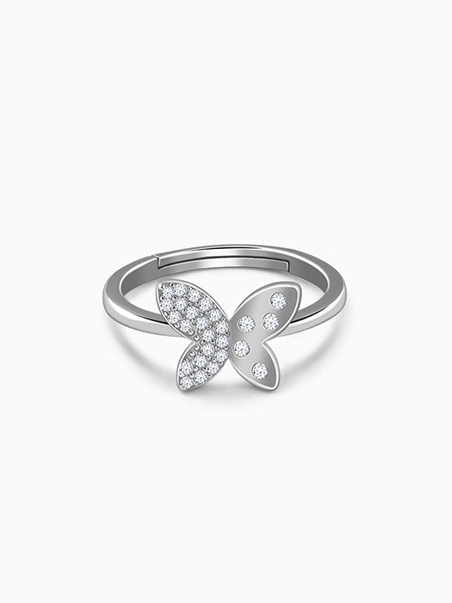 Silver Mod Flutter Ring (Size 12)