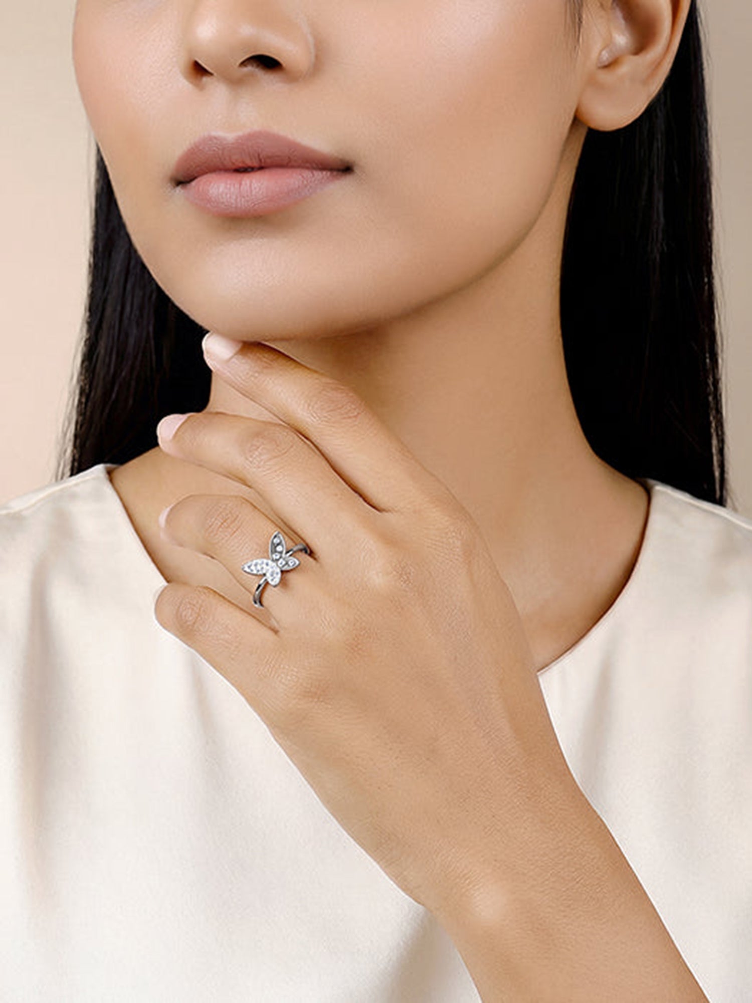 Silver Mod Flutter Ring (Size 12)