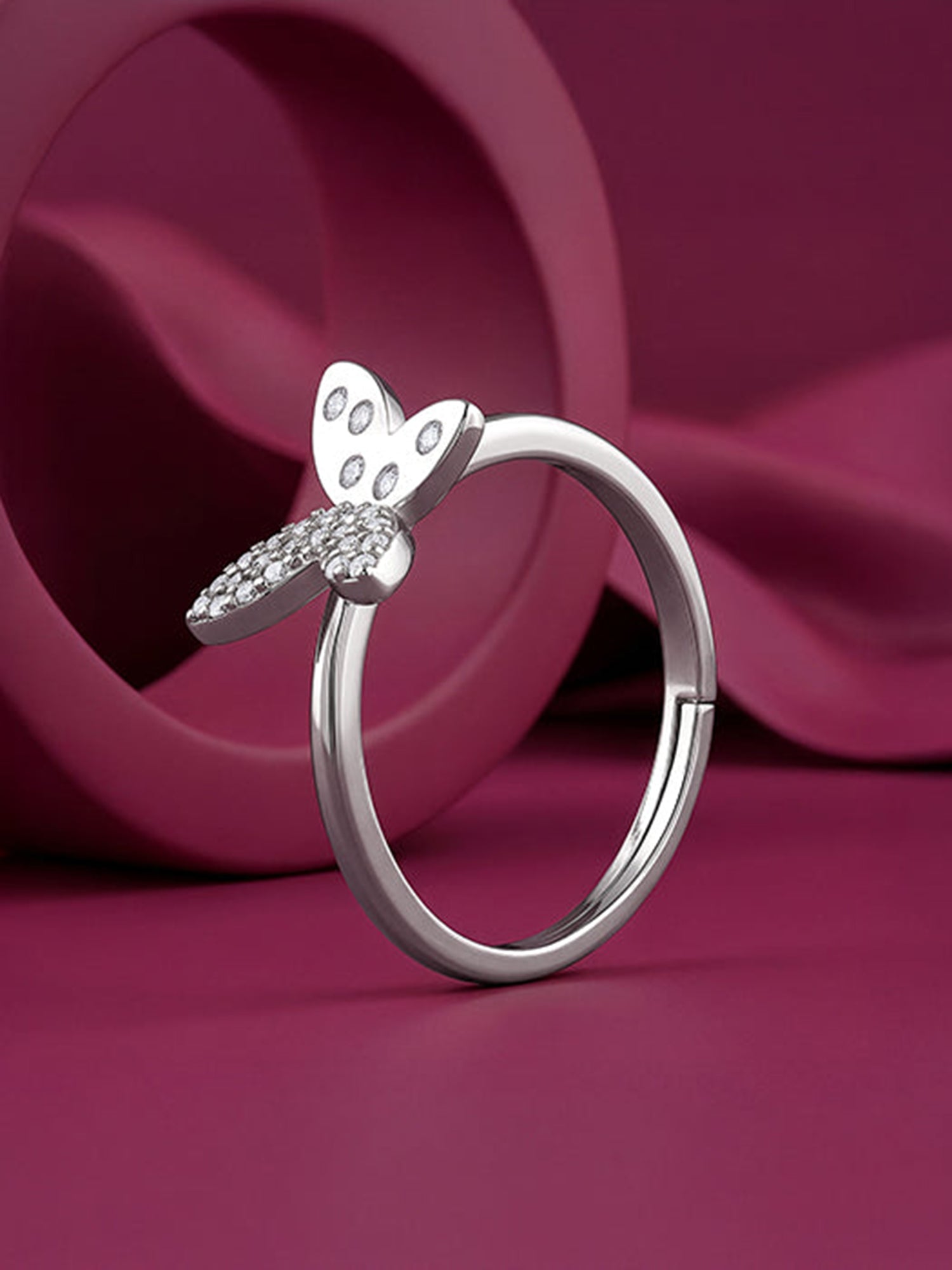 Silver Mod Flutter Ring (Size 12)
