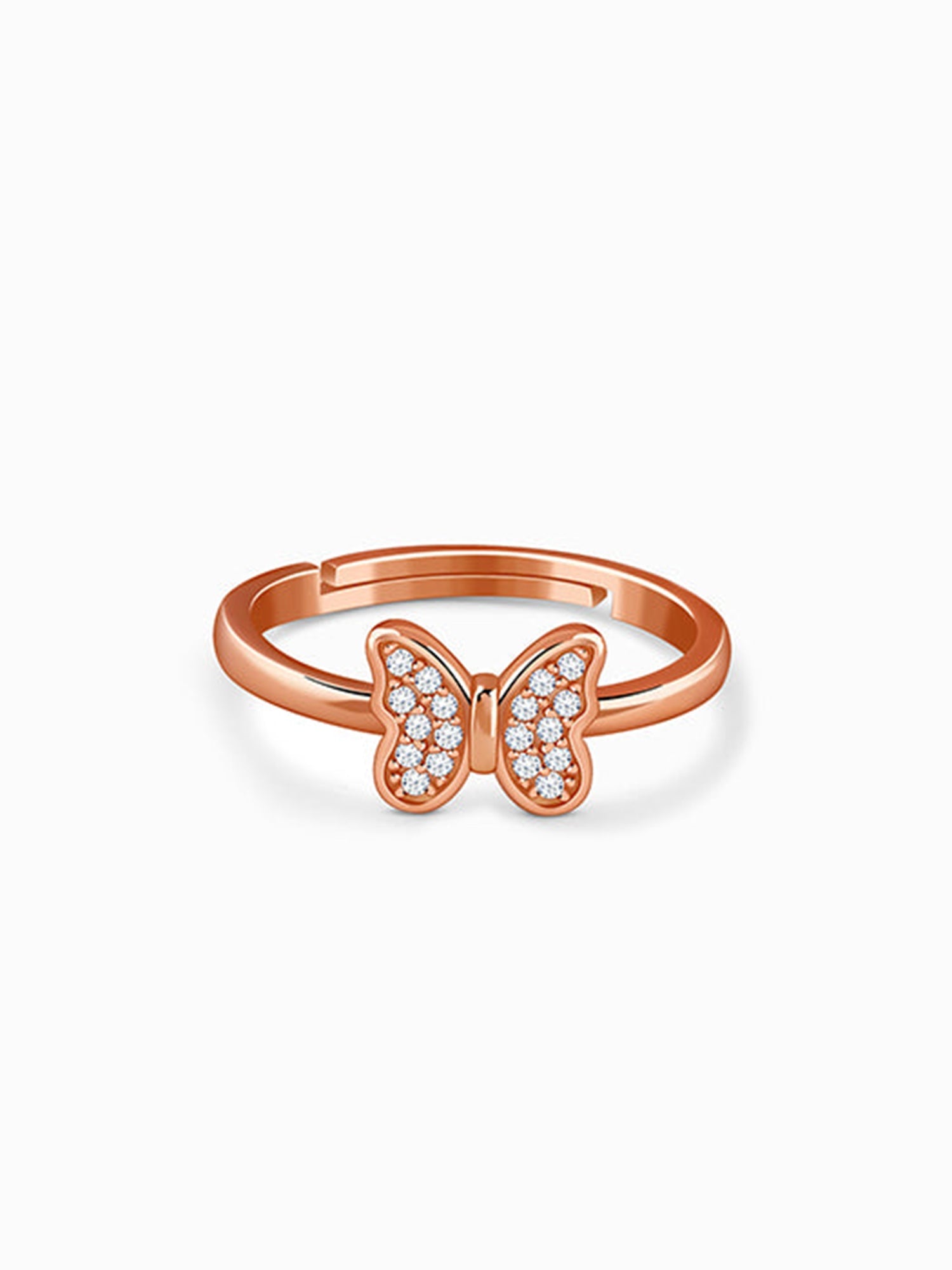 Rose Gold Flutter Shine Ring (Size 12)