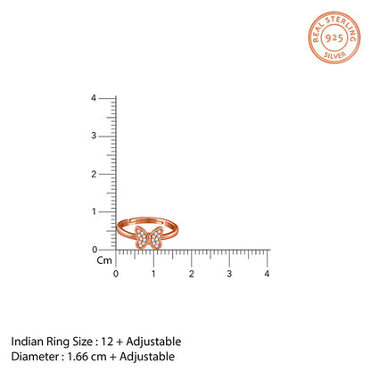 Rose Gold Flutter Shine Ring (Size 12)