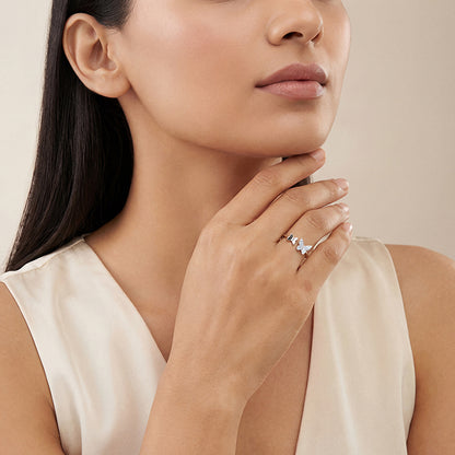 Silver Luna Flutter Ring (Size 12)