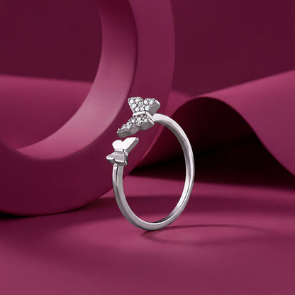 Silver Luna Flutter Ring (Size 12)
