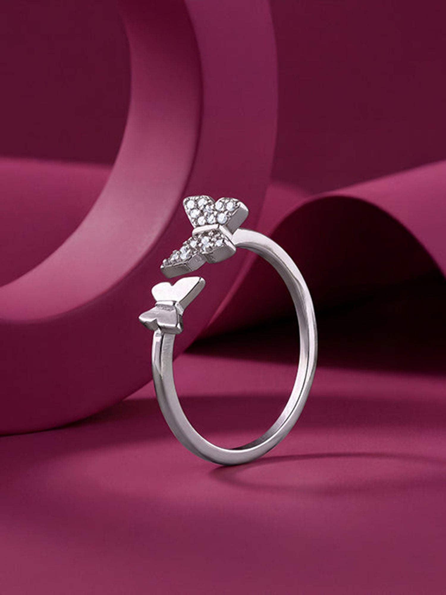 Silver Luna Flutter Ring (Size 12)