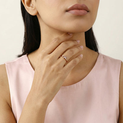 Rose Gold Ethereal Floret Ring