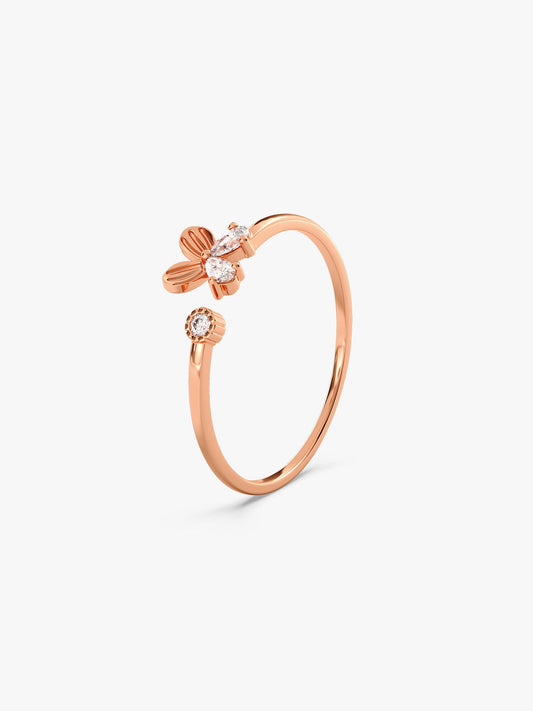 Rose Gold Ethereal Floret Ring