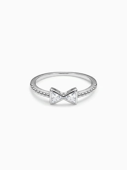 Silver Bow Bliss Ring