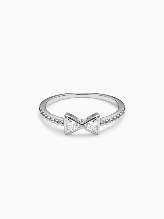Silver Bow Bliss Ring