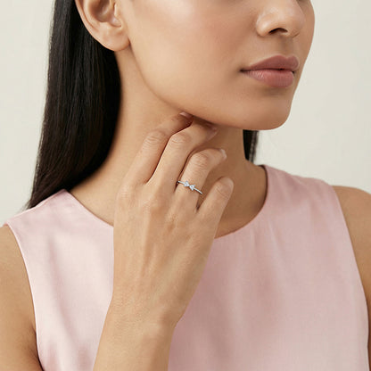 Silver Bow Bliss Ring
