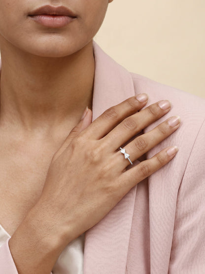 Silver Bow Bliss Ring