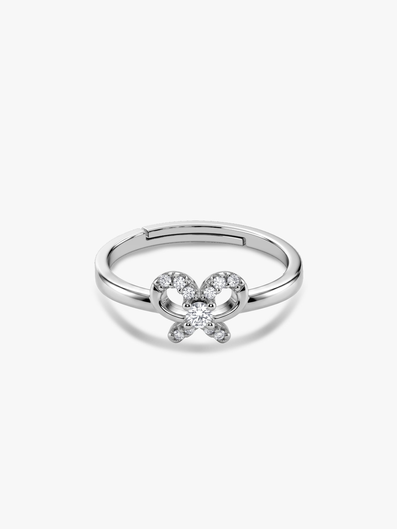 Silver Graceful Bow Ring
