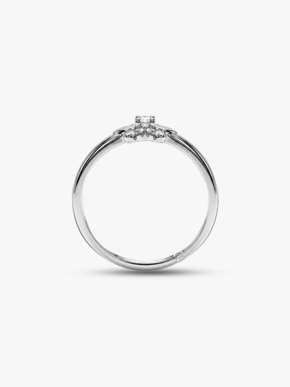 Silver Graceful Bow Ring