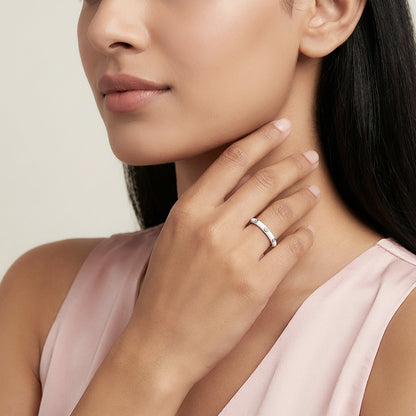 Silver Cute Girl Stack Rings (Size 12)