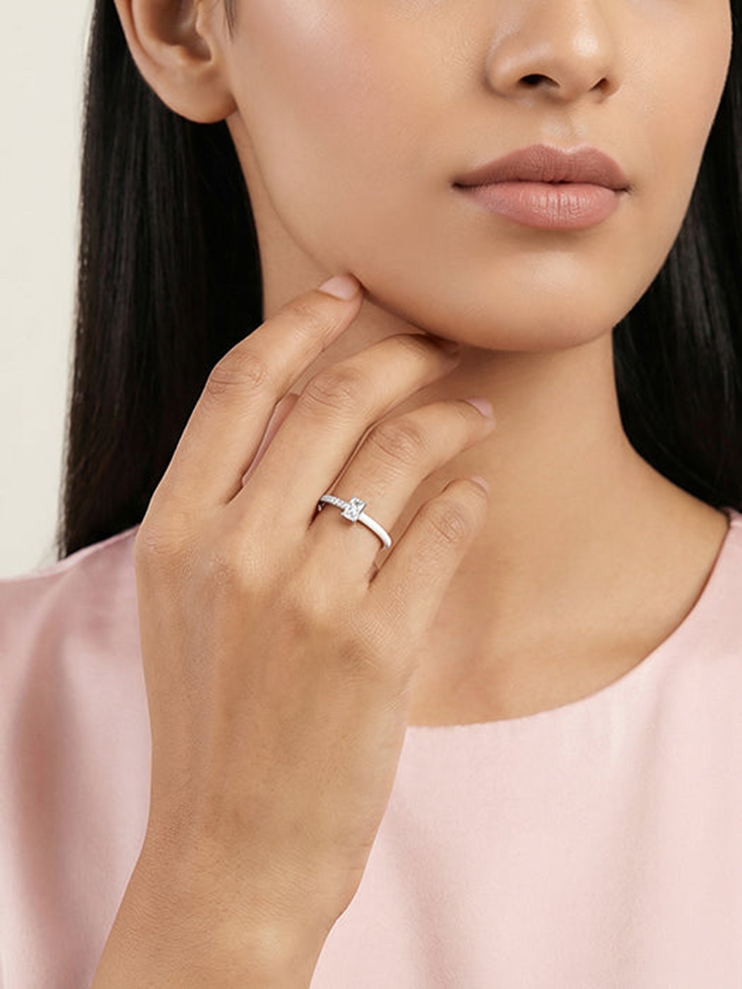 Silver Cute Girl Stack Rings (Size 12)