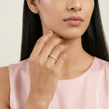 Silver Cute Girl Stack Rings (Size 12)
