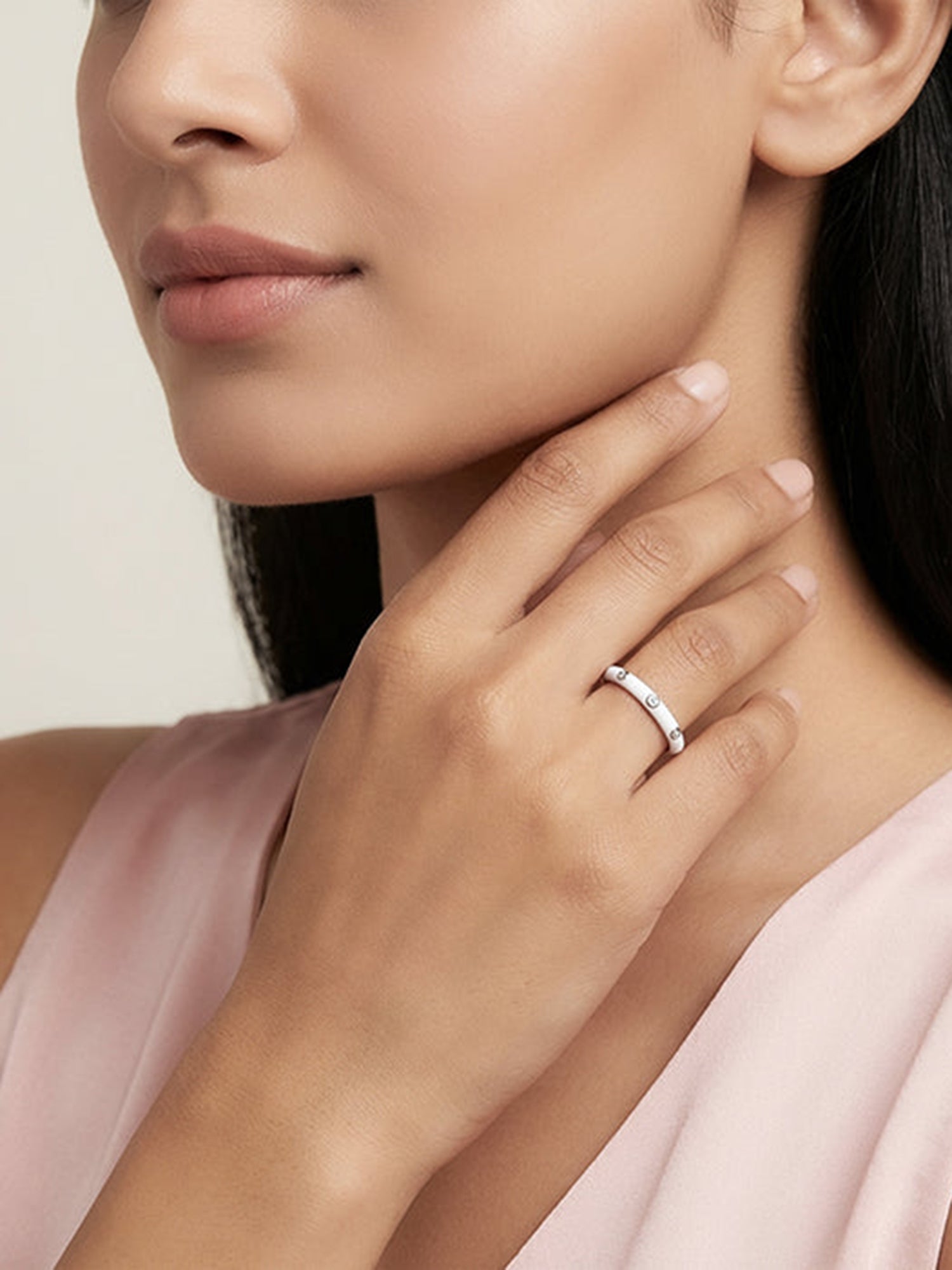 Silver Cute Girl Stack Rings (Size 12)