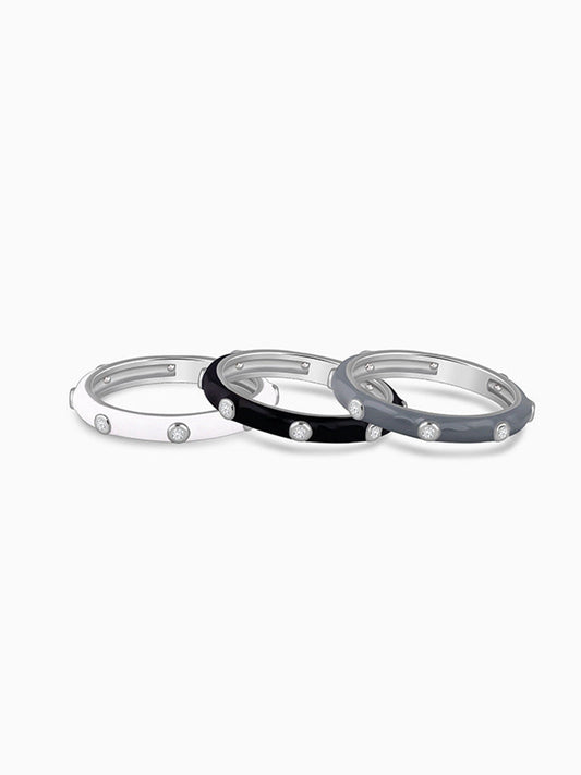 Silver Imperial Stack Rings