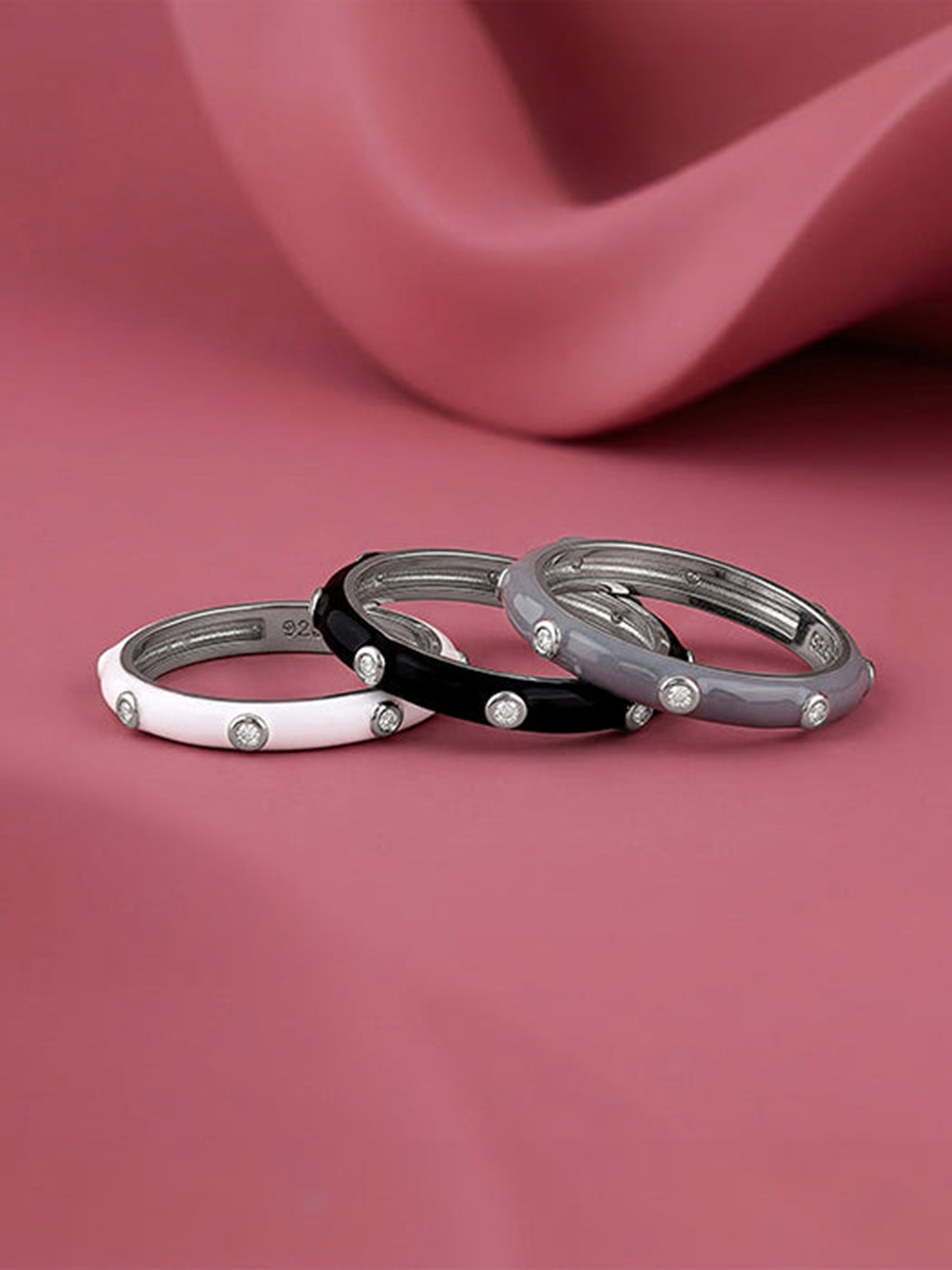 Silver Imperial Stack Rings