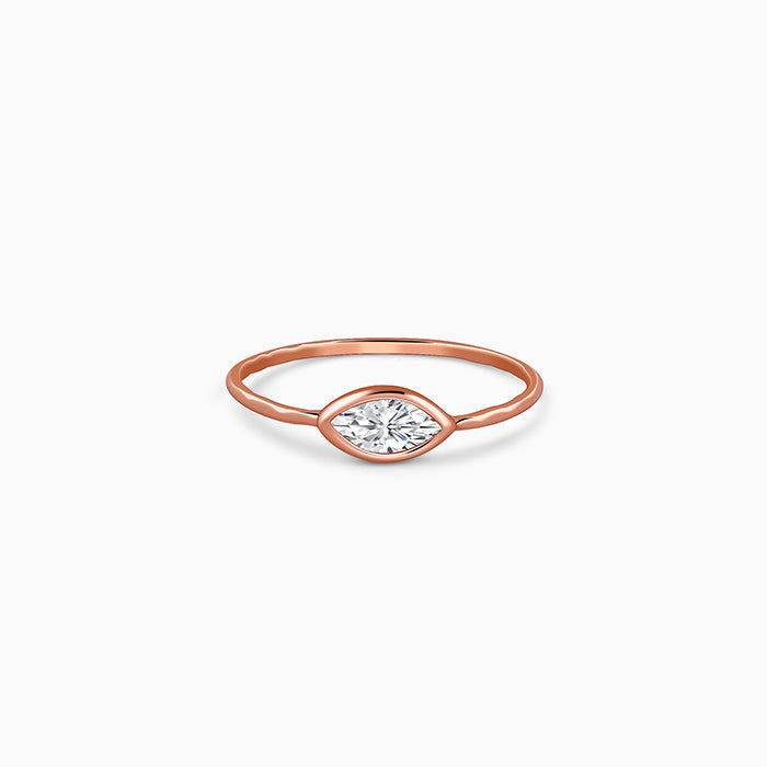 Rose Gold Eye Ring (Size 12)