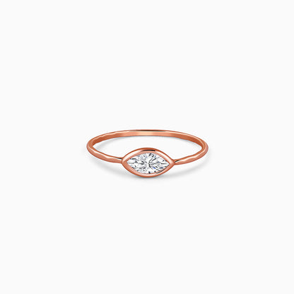 Rose Gold Eye Ring (Size 12)
