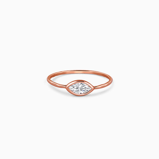 Rose Gold Eye Ring (Size 12)