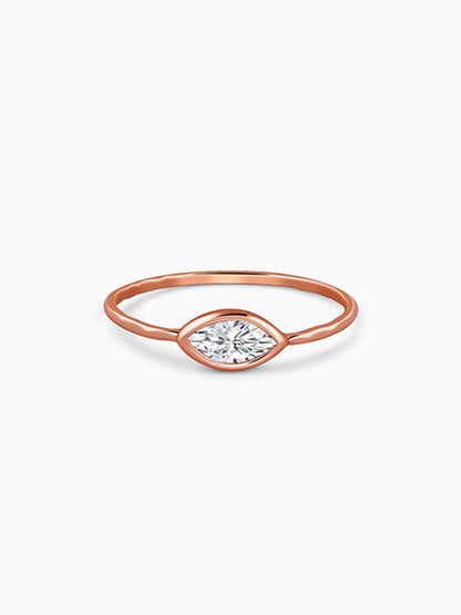 Rose Gold Eye Ring (Size 12)