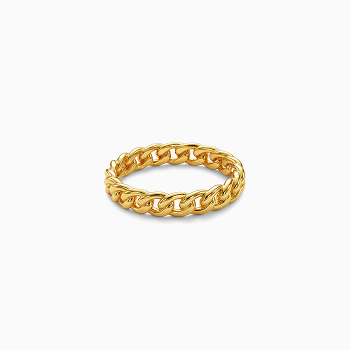 Golden Cuban Ring (Size 12)