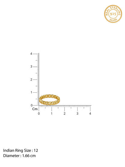 Kriti Sanon Golden Cuban Ring (Size 12)