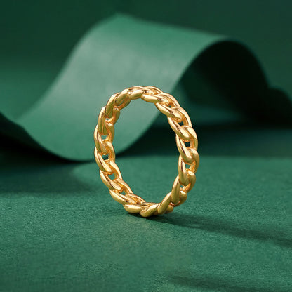 Kriti Sanon Golden Cuban Ring (Size 12)