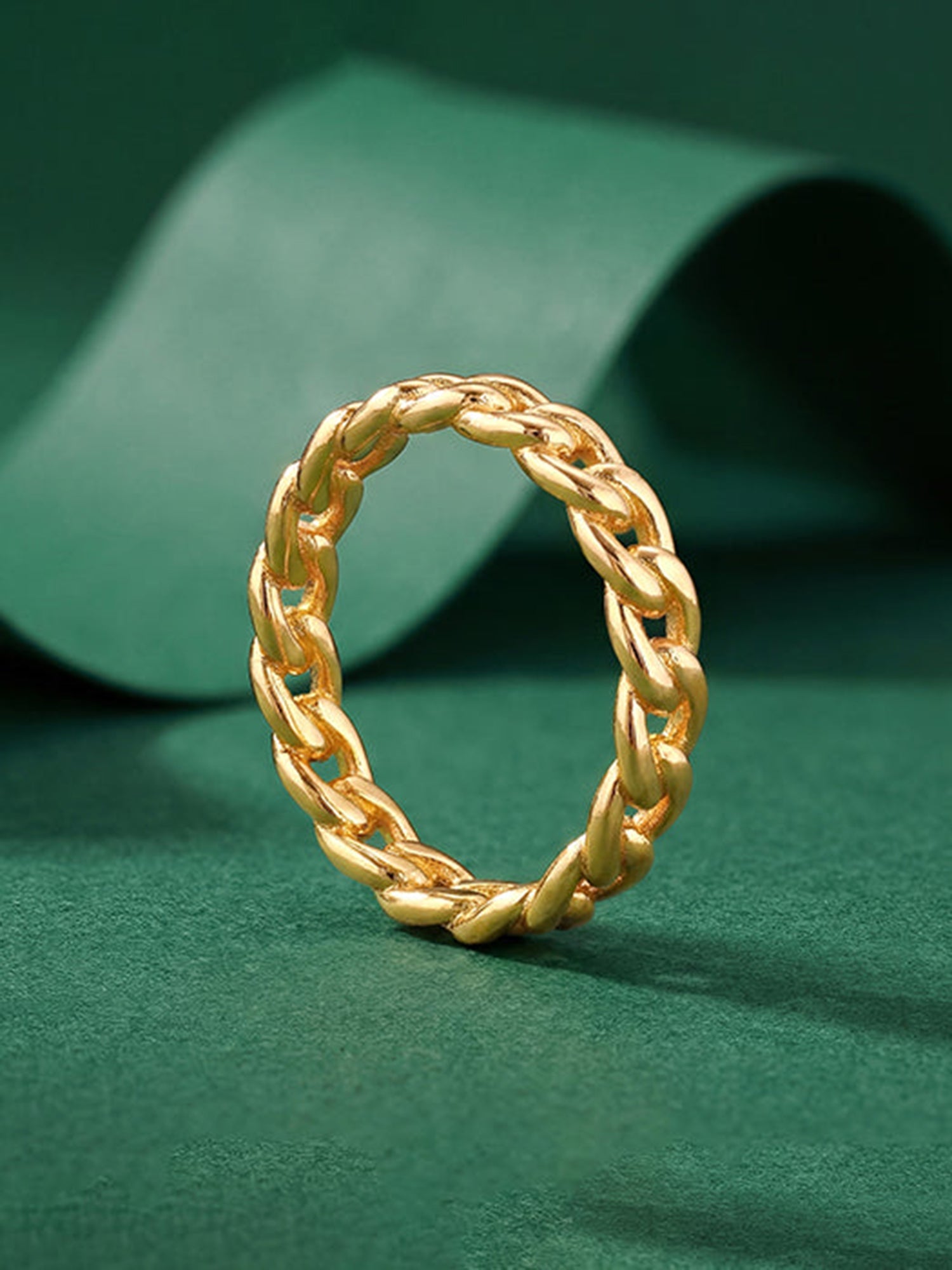 Kriti Sanon Golden Cuban Ring (Size 12)