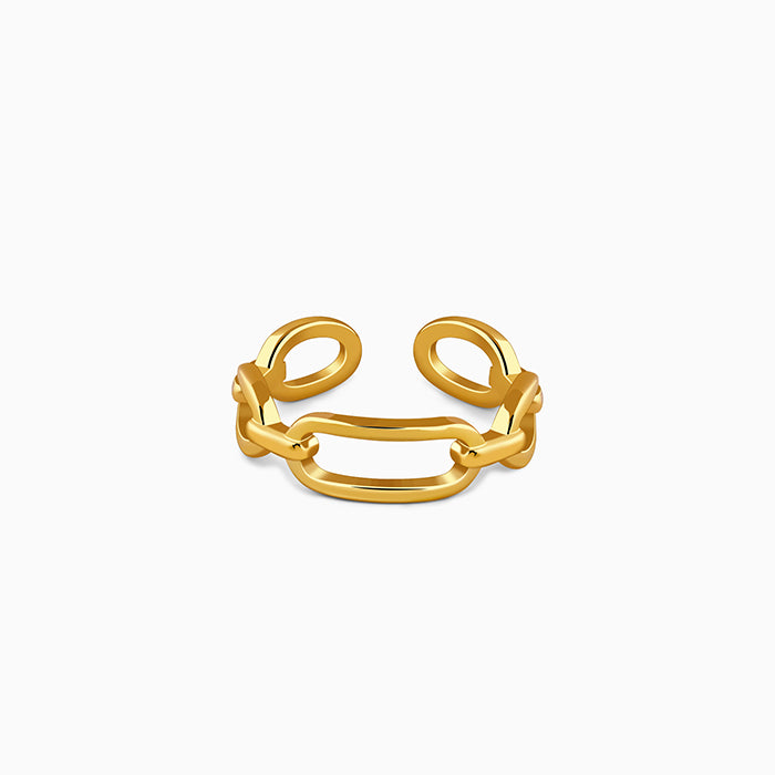 Golden Toggle Adjustable Ring (Size 12)