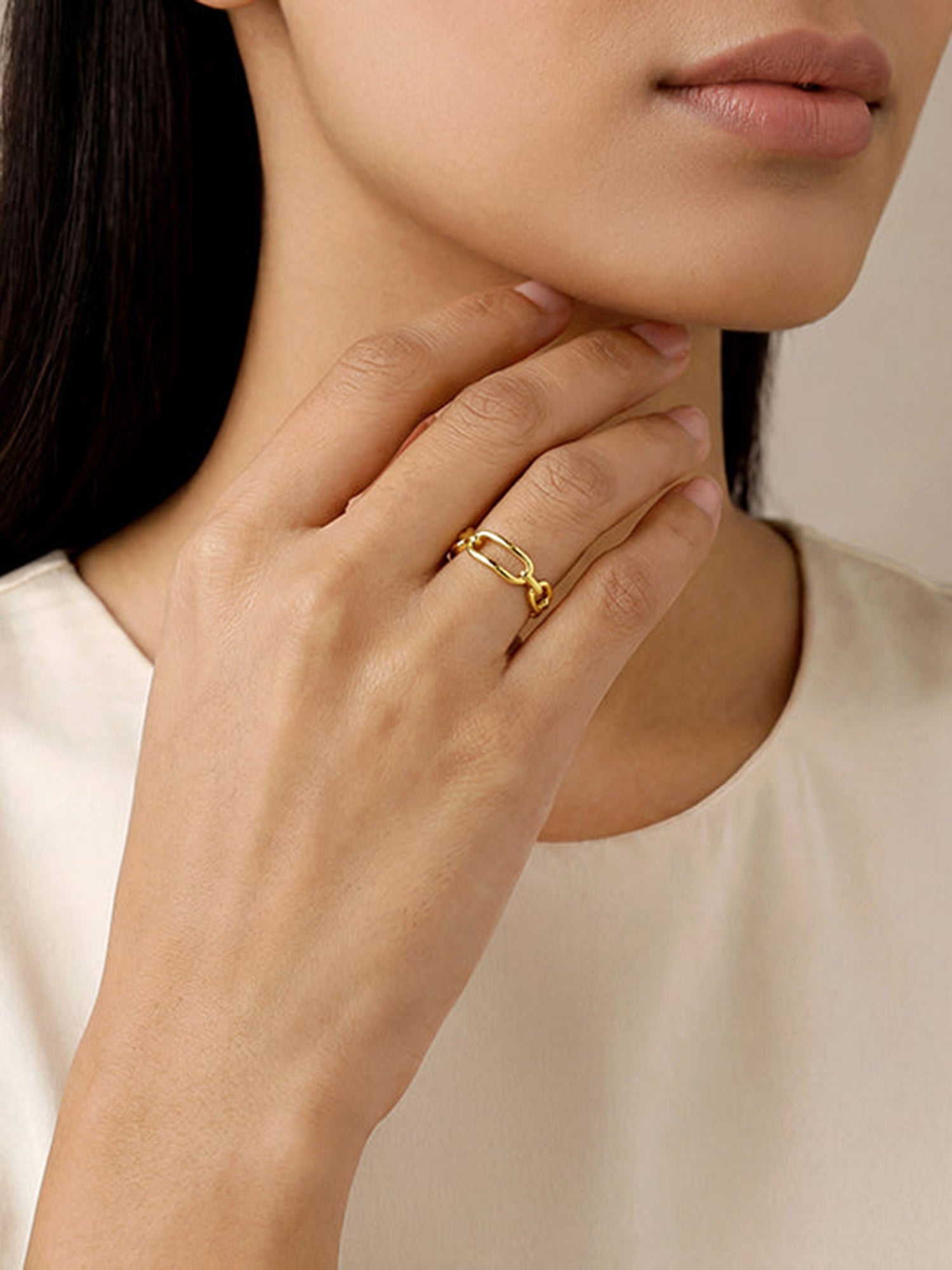 Golden Toggle Adjustable Ring (Size 12)