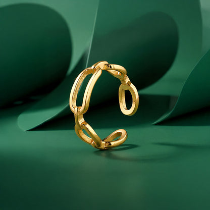 Golden Toggle Adjustable Ring (Size 12)