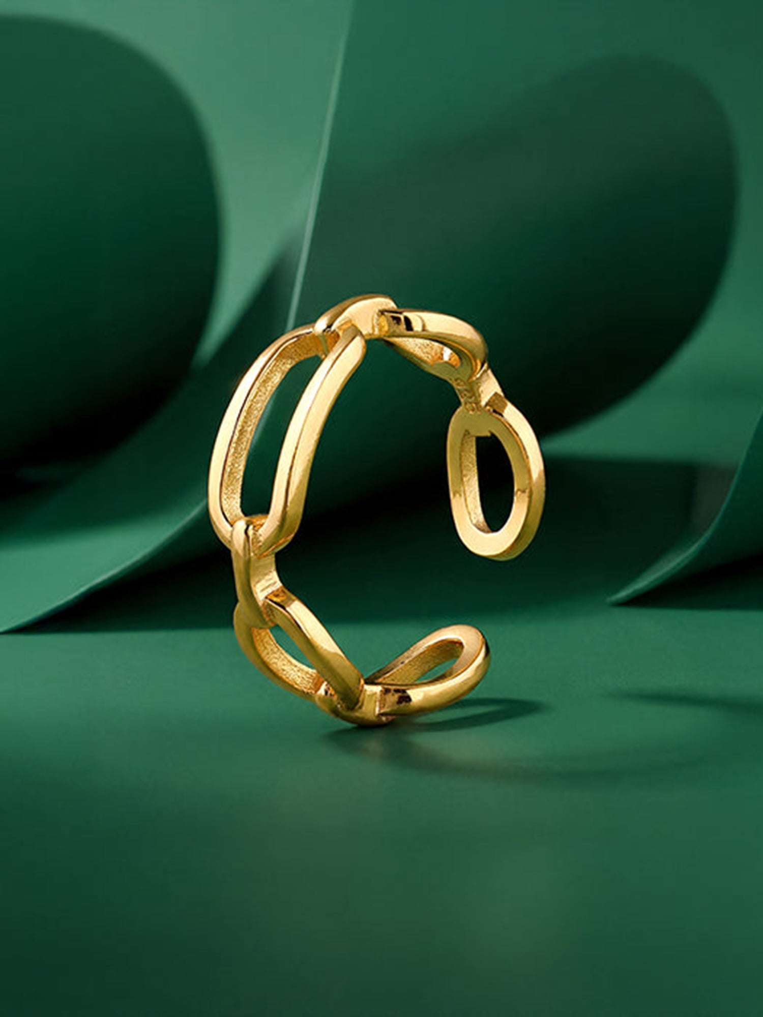 Golden Toggle Adjustable Ring (Size 12)