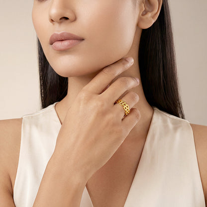 Kriti Sanon Golden Girls Code Ring (Size 12)