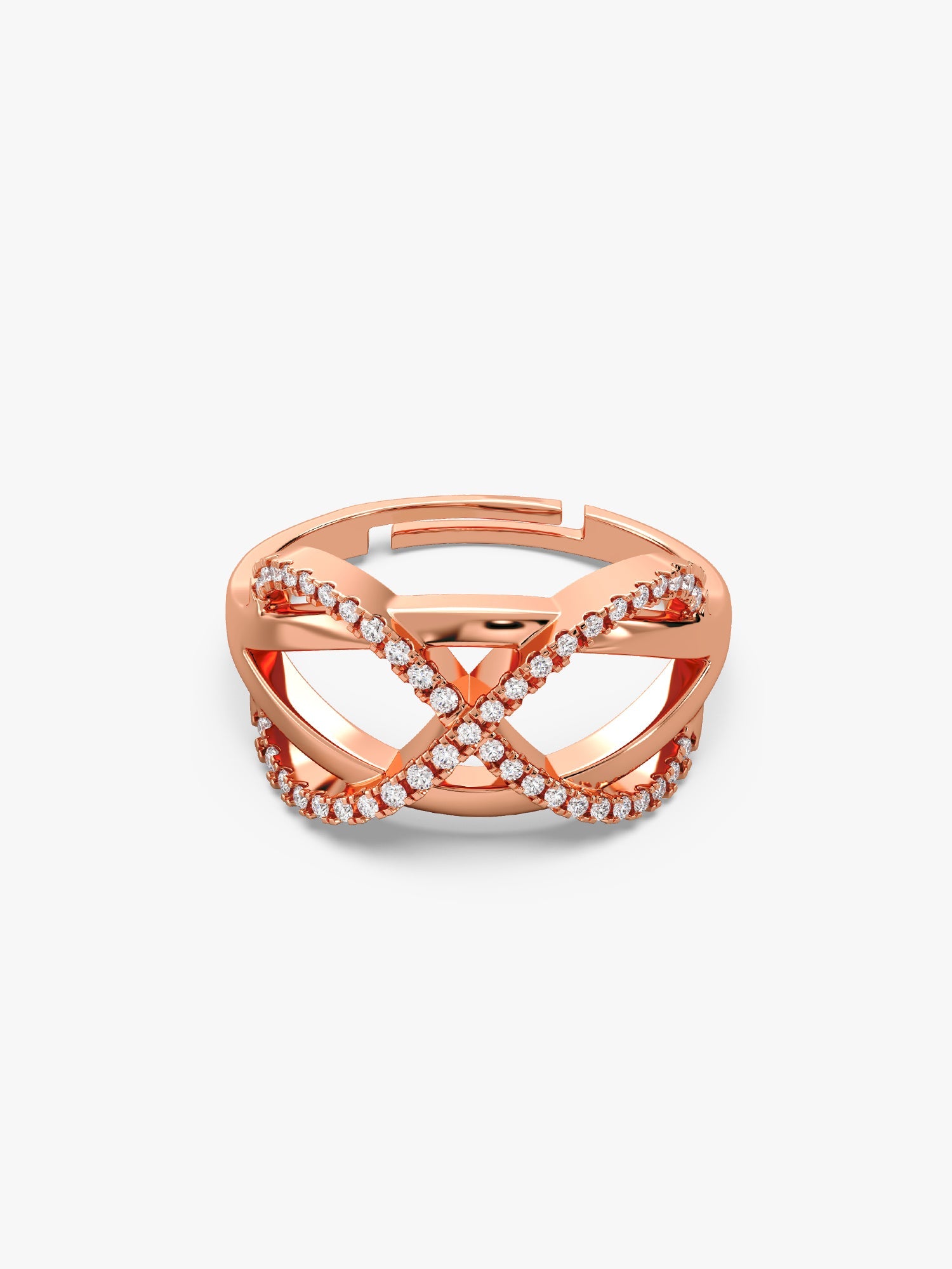 Kriti Sanon Rose Gold Infinity Bling Ring (Size 12)