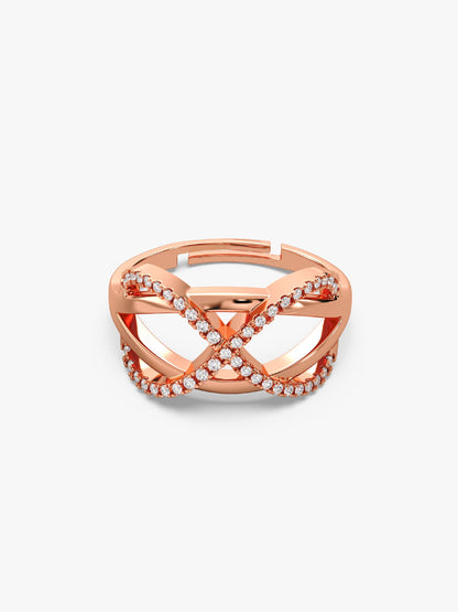 Kriti Sanon Rose Gold Infinity Bling Ring (Size 12)
