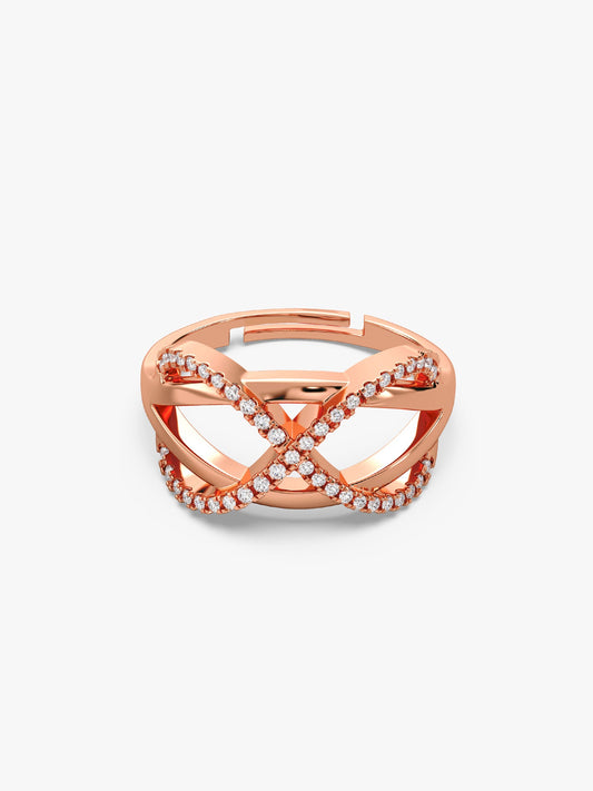 Kriti Sanon Rose Gold Infinity Bling Ring (Size 12)