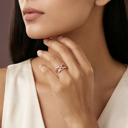 Kriti Sanon Rose Gold Infinity Bling Ring (Size 12)