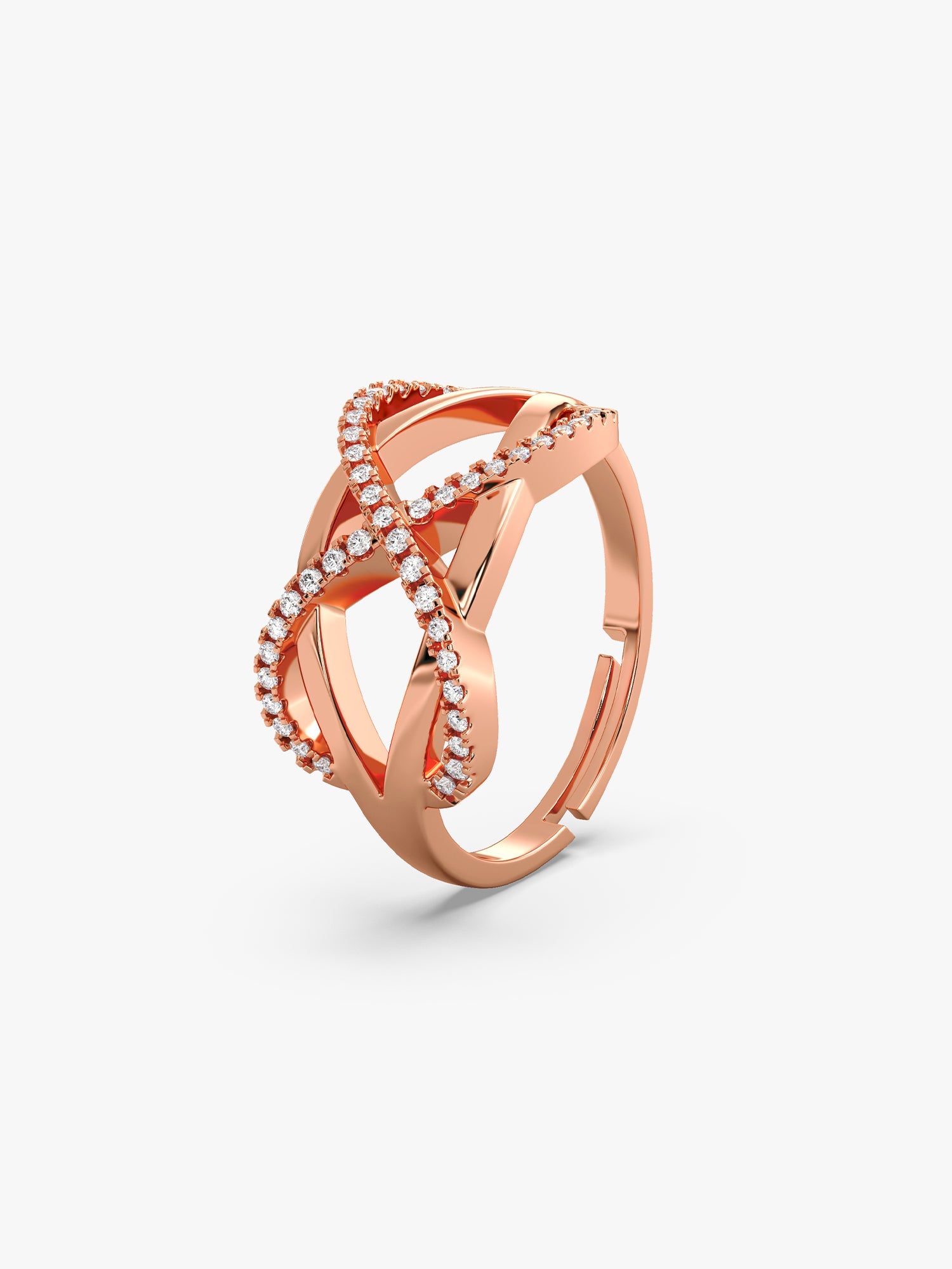 Kriti Sanon Rose Gold Infinity Bling Ring (Size 12)
