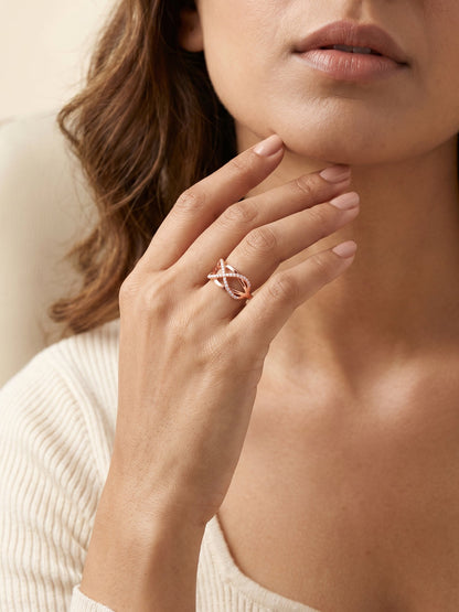 Kriti Sanon Rose Gold Infinity Bling Ring (Size 12)
