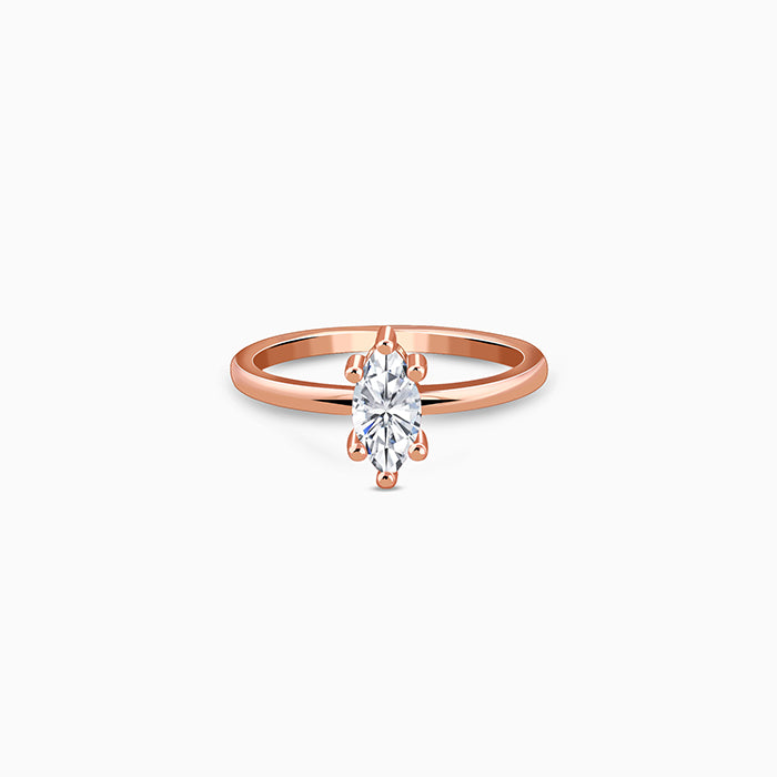 Rose Gold Marquise Shine Ring (Size 12)