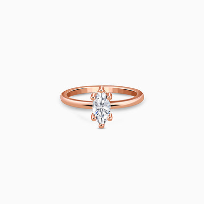 Rose Gold Marquise Shine Ring (Size 12)